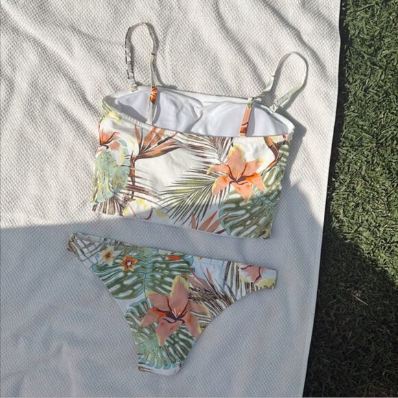 NW/OT ROXY classic retro 90’s style tropical tankini - Picture 3 of 5